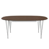 Fritz Hansen Superellipse Extending Table Nine Grey/Walnut Veneer With Walnut Table Edge, 300x120 Cm