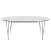 Fritz Hansen Superellipse Extending Table Silvergrey/White Fenix Laminates, 300x120 Cm