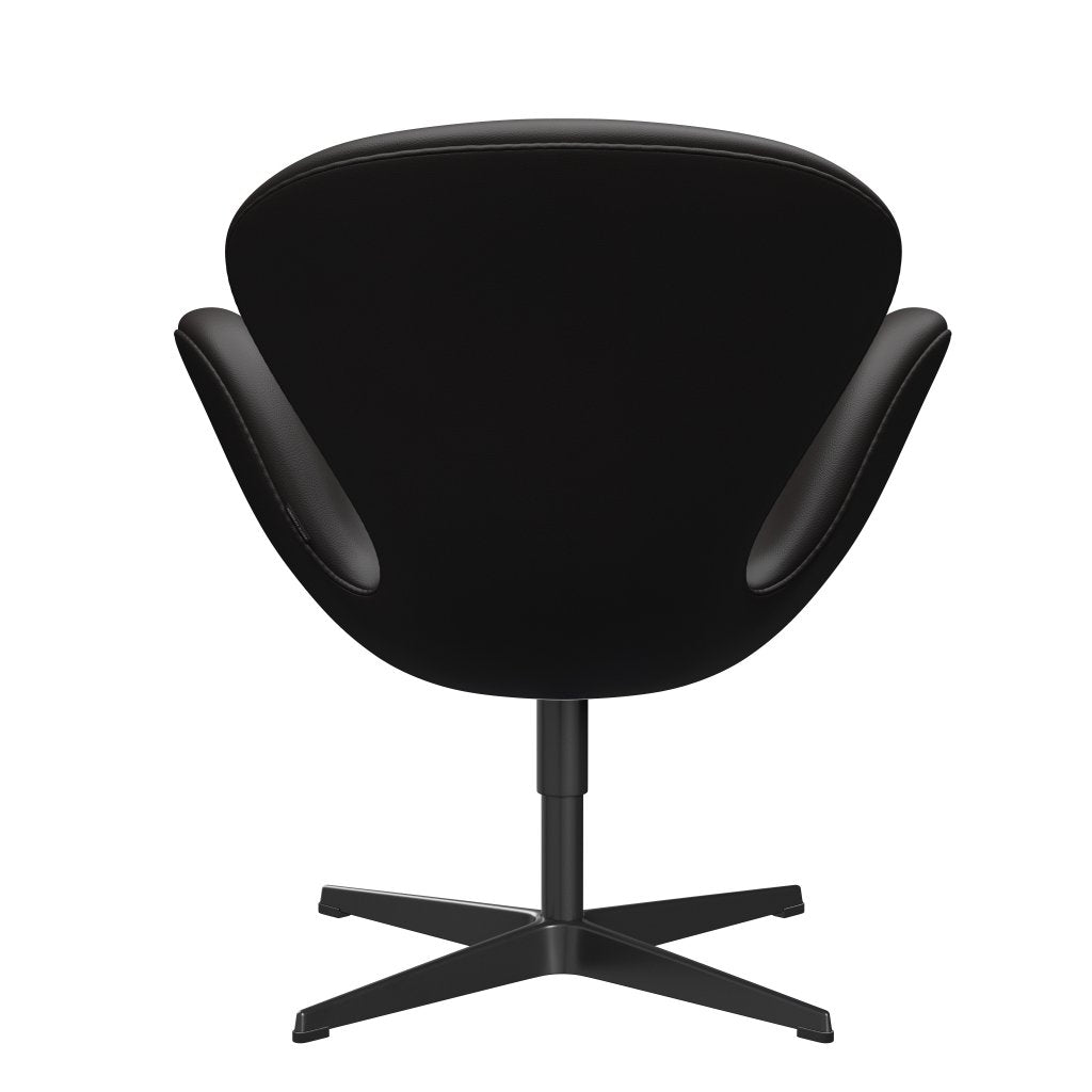 [product_category]-Fritz Hansen Swan Lounge Chair, Black Lacquered/Aura Black Brown-Fritz Hansen-3320-CLBBR-BLLA-FRI-4