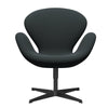  Swan Lounge Chair Black Lacquered/Capture Dark Deep Green