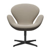  Swan Lounge Chair Black Lacquered/Capture Grey Sand