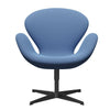  Swan Lounge Chair Black Lacquered/Capture Instant Blue