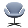  Swan Lounge Chair Black Lacquered/Capture Light Blue (4902)