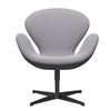  Swan Lounge Chair Black Lacquered/Capture Light Grey