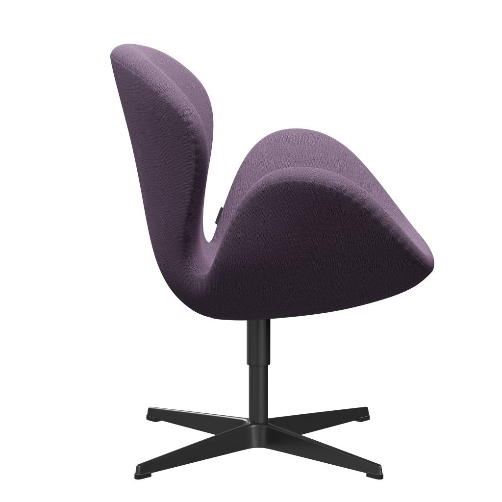 [product_category]-Fritz Hansen Swan Lounge Chair, Black Lacquered/Capture Light Violet-Fritz Hansen-3320-CP4501-BLLA-FRI-3