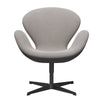  Swan Lounge Chair Black Lacquered/Capture Warm Grey Light