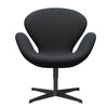  Swan Lounge Chair Black Lacquered/Christianshavn Dark Grey