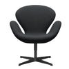  Swan Lounge Chair Black Lacquered/Christianshavn Grey