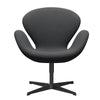  Swan Lounge Chair Black Lacquered/Christianshavn Grey Uni