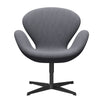  Swan Lounge Chair Black Lacquered/Christianshavn Light Grey