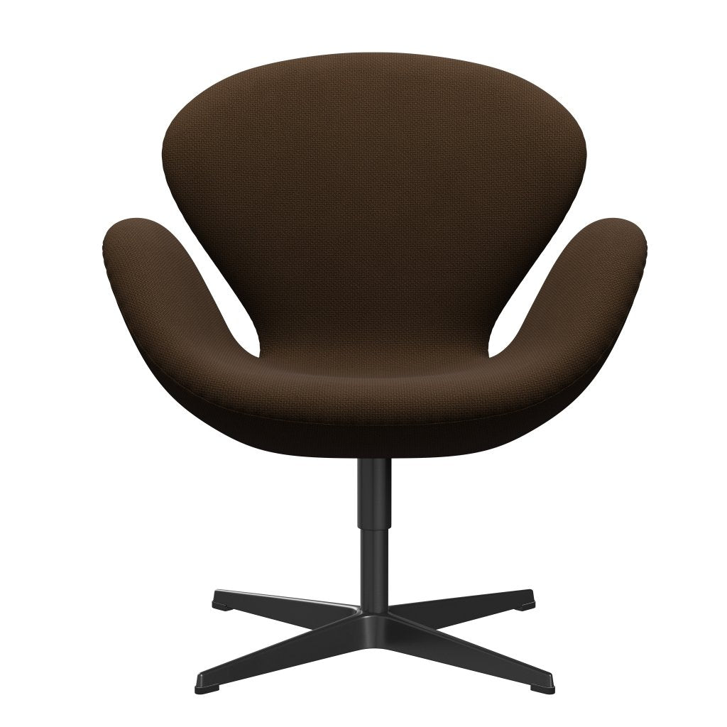 [product_category]-Fritz Hansen Swan Lounge Chair, Black Lacquered/Diablo Chestnut-Fritz Hansen-3320-DIA400-BLLA-FRI-1