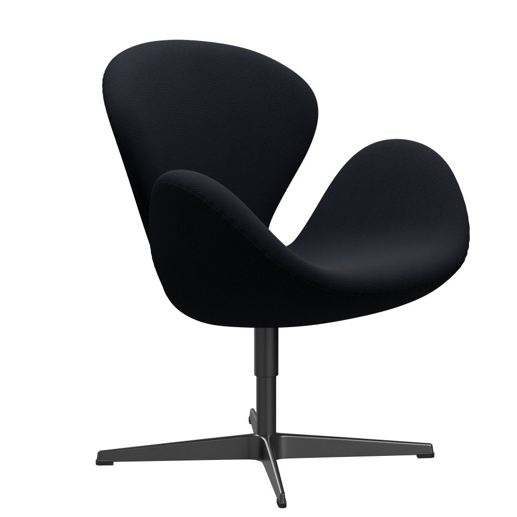 [product_category]-Fritz Hansen Swan Lounge Chair, Black Lacquered/Diablo Dark Blue-Fritz Hansen-3320-DIA800-BLLA-FRI-2