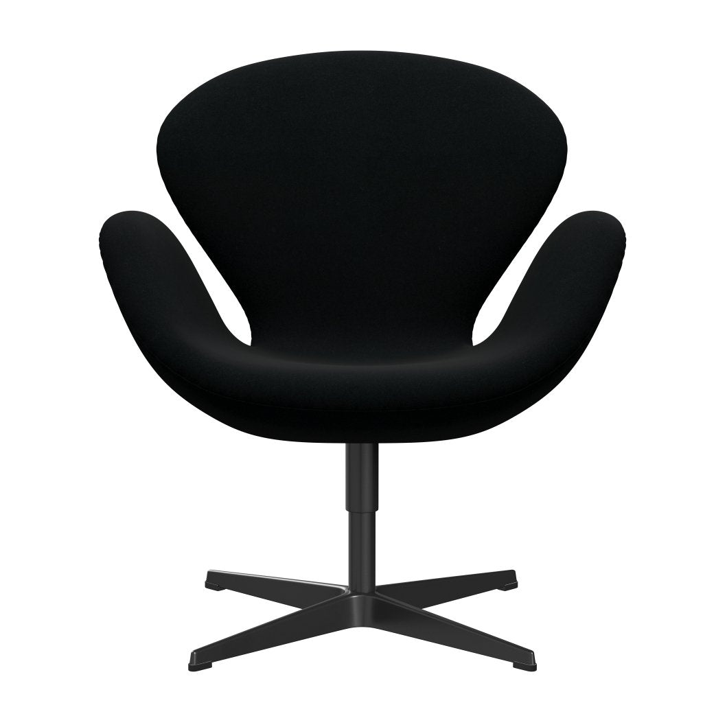 [product_category]-Fritz Hansen Swan Lounge Chair, Black Lacquered/Divina Black-Fritz Hansen-3320-DIV191-BLLA-FRI-1