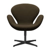  Swan Lounge Chair Black Lacquered/Divina Brown (984)