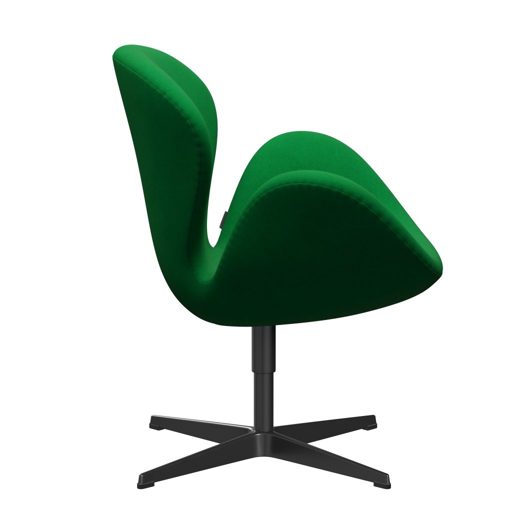 [product_category]-Fritz Hansen Swan Lounge Chair, Black Lacquered/Divina Grass Green-Fritz Hansen-3320-DIV922-BLLA-FRI-3