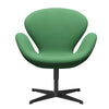  Swan Lounge Chair Black Lacquered/Divina Green