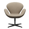  Swan Lounge Chair Black Lacquered/Divina Light Beige