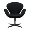  Swan Lounge Chair Black Lacquered/Divina Md Black