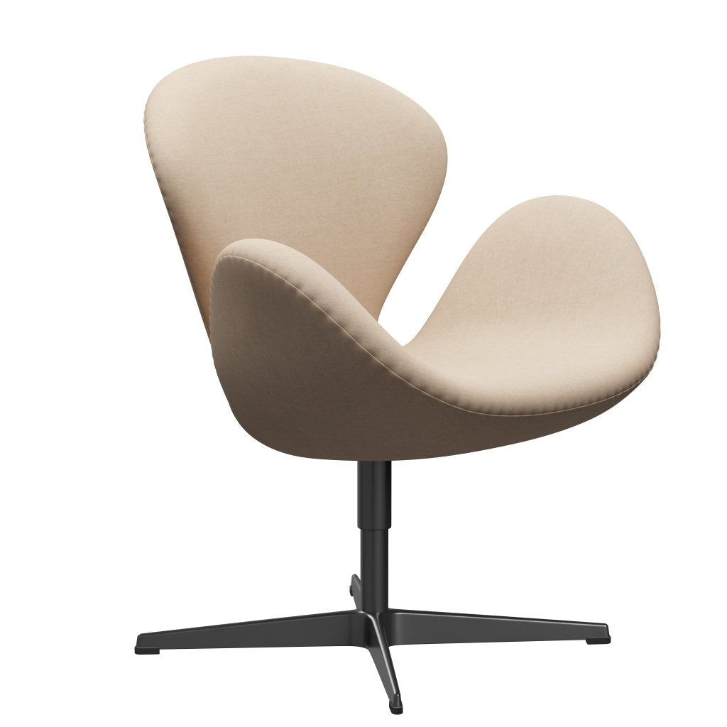 [product_category]-Fritz Hansen Swan Lounge Chair, Black Lacquered/Divina Md Crème-Fritz Hansen-3320-DMD203-BLLA-FRI-2