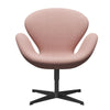  Swan Lounge Chair Black Lacquered/Divina Md Pale Pink