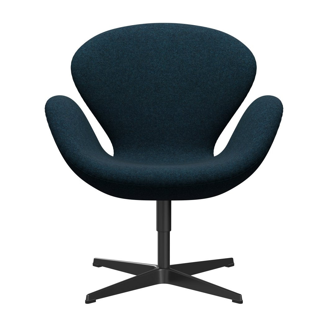 [product_category]-Fritz Hansen Swan Lounge Chair, Black Lacquered/Divina Md Petrol Dark-Fritz Hansen-3320-DMD873-BLLA-FRI-1