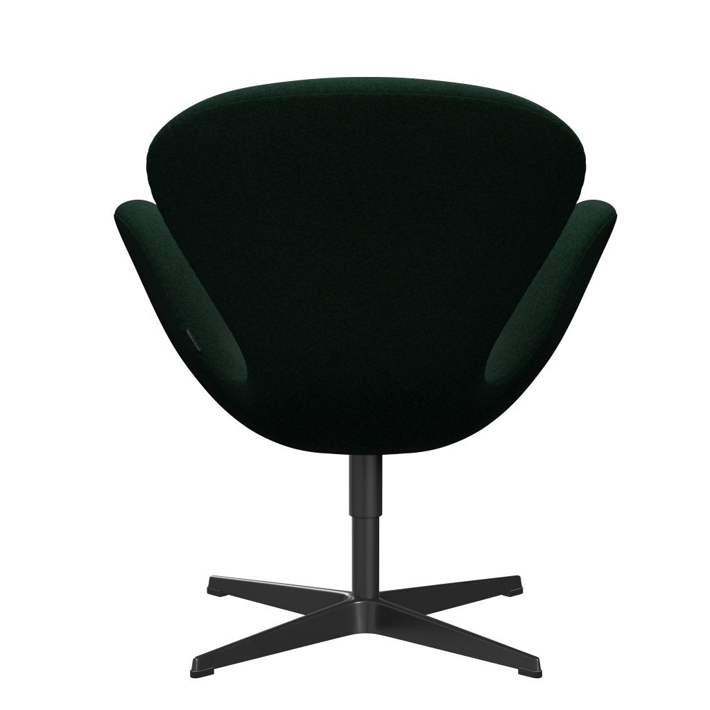 [product_category]-Fritz Hansen Swan Lounge Chair, Black Lacquered/Divina Melange Dark Green (871)-Fritz Hansen-3320-DIM871-BLLA-FRI-4