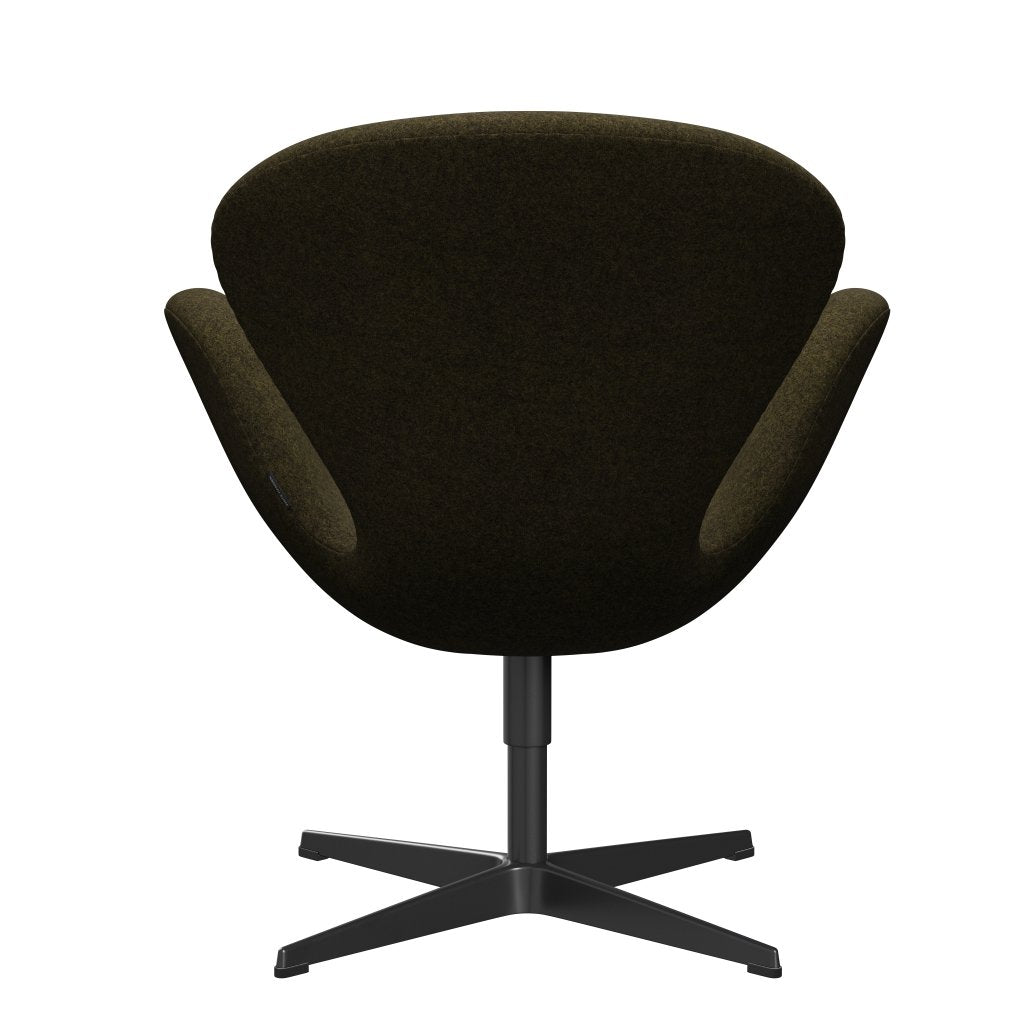 [product_category]-Fritz Hansen Swan Lounge Chair, Black Lacquered/Divina Melange Dusty Olive-Fritz Hansen-3320-DIM467-BLLA-FRI-4