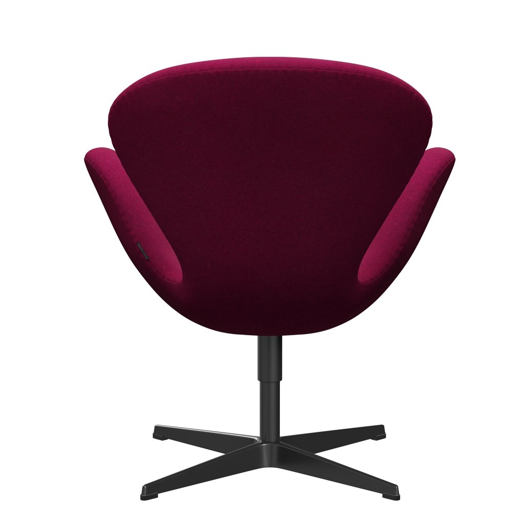 [product_category]-Fritz Hansen Swan Lounge Chair, Black Lacquered/Divina Melange Pink Lipstick-Fritz Hansen-3320-DIM620-BLLA-FRI-4