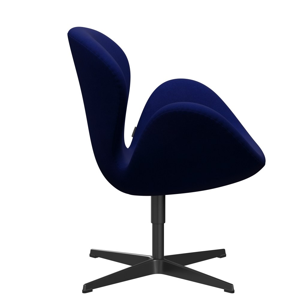 [product_category]-Fritz Hansen Swan Lounge Chair, Black Lacquered/Divina Royal Blue-Fritz Hansen-3320-DIV791-BLLA-FRI-3