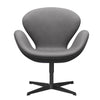  Swan Lounge Chair Black Lacquered/Embrace Chocolate