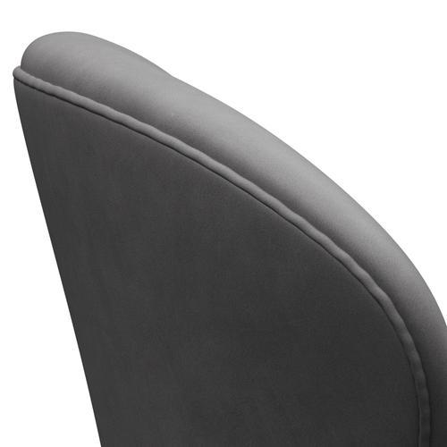 [product_category]-Fritz Hansen Swan Lounge Chair, Black Lacquered/Embrace Chocolate-Fritz Hansen-3320-SECONC-BLLA-FRI-5