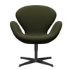  Swan Lounge Chair Black Lacquered/Fame Dark Brown Green