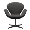  Swan Lounge Chair Black Lacquered/Fame Dark Grey