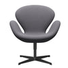  Swan Lounge Chair Black Lacquered/Fame Grey (60078)