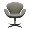  Swan Lounge Chair Black Lacquered/Fame Grey (61136)