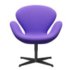  Swan Lounge Chair Black Lacquered/Fame Violet Light