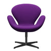  Swan Lounge Chair Black Lacquered/Fame Violet