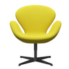  Swan Lounge Chair Black Lacquered/Fame Yellow