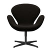  Swan Lounge Chair Black Lacquered/Hallingdal Dark Brown