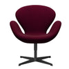  Swan Lounge Chair Black Lacquered/Hallingdal Pink Dark