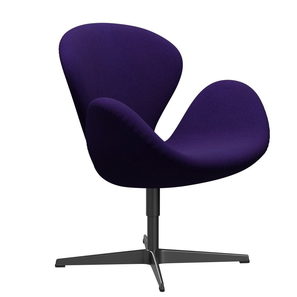 [product_category]-Fritz Hansen Swan Lounge Chair, Black Lacquered/Hallingdal Violet-Fritz Hansen-3320-HAL702-BLLA-FRI-2