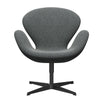 Fritz Hansen Swan Lounge Chair, Black Lacquered/Hallingdal White Black