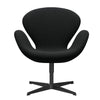  Swan Lounge Chair Black Lacquered/Steelcut Black