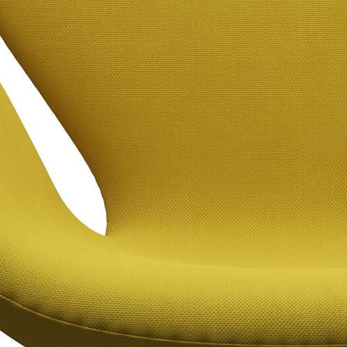 [product_category]-Fritz Hansen Swan Lounge Chair, Black Lacquered/Steelcut Light Green/Yellow-Fritz Hansen-3320-STI435-BLLA-FRI-6