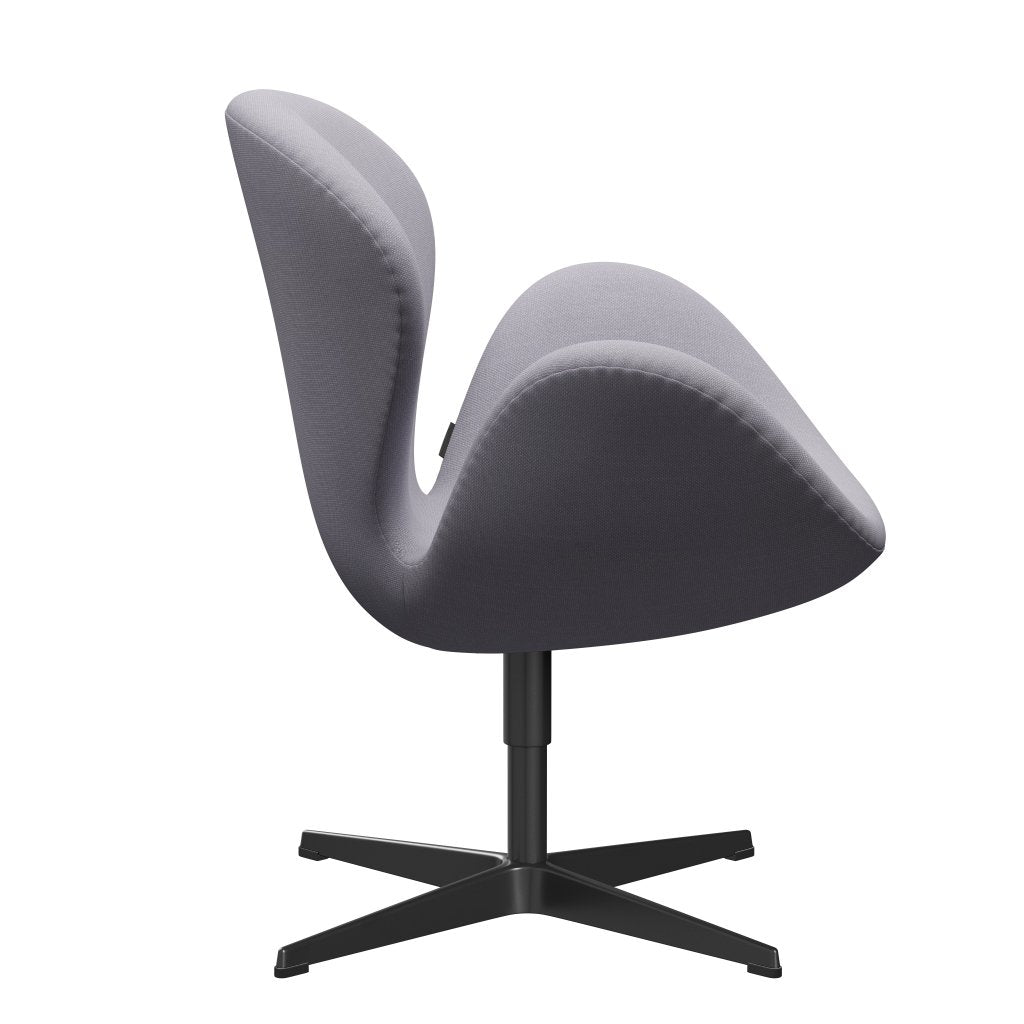 [product_category]-Fritz Hansen Swan Lounge Chair, Black Lacquered/Steelcut Siber Grey Light-Fritz Hansen-3320-STI135-BLLA-FRI-3