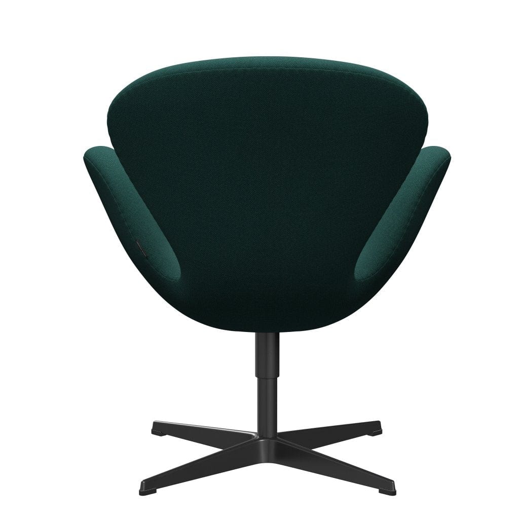 [product_category]-Fritz Hansen Swan Lounge Chair, Black Lacquered/Steelcut Trio Dark Green-Fritz Hansen-3320-STR976-BLLA-FRI-4