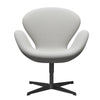  Swan Lounge Chair Black Lacquered/Steelcut Trio Delicate Mint Green