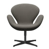  Swan Lounge Chair Black Lacquered/Steelcut Trio Light Brown