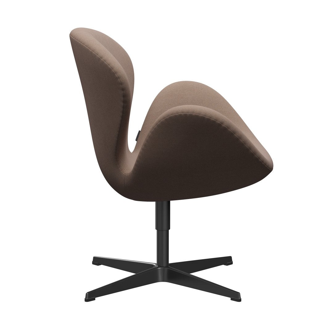 [product_category]-Fritz Hansen Swan Lounge Chair, Black Lacquered/Steelcut Trio Sand Colours-Fritz Hansen-3320-STR426-BLLA-FRI-3