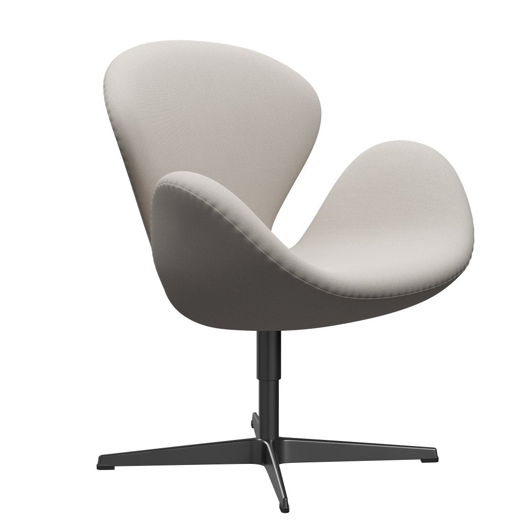 [product_category]-Fritz Hansen Swan Lounge Chair, Black Lacquered/Steelcut Wool White-Fritz Hansen-3320-STI220-BLLA-FRI-2